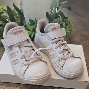 Adidas White Velcro Sneakers Size 11.5